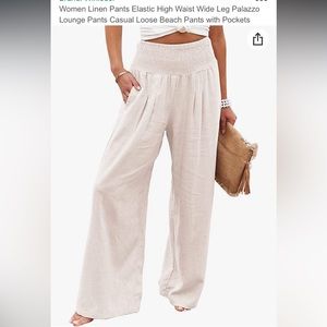 Linen high waist pant